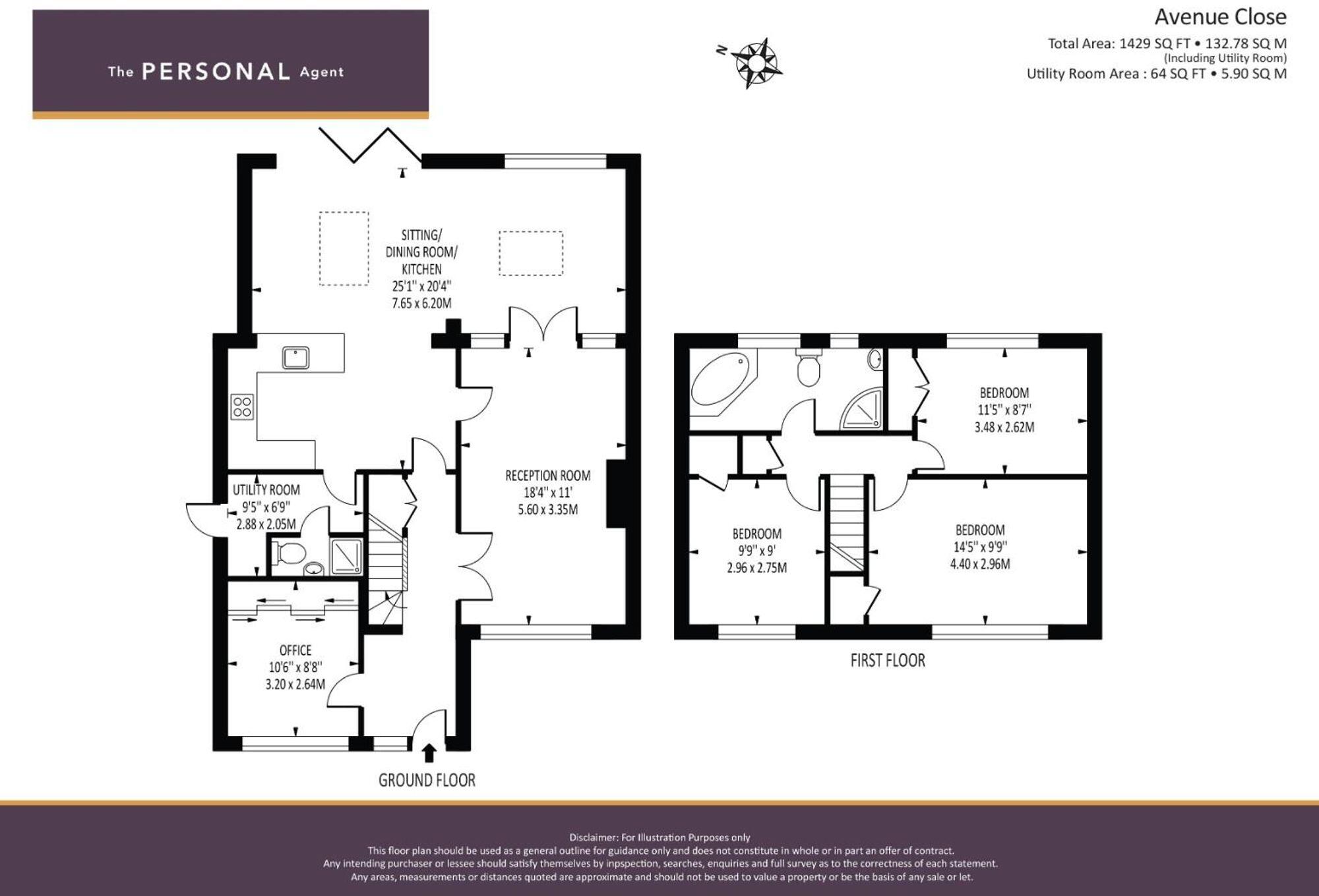 Avenue Close, Tadworth, KT20 floorplan