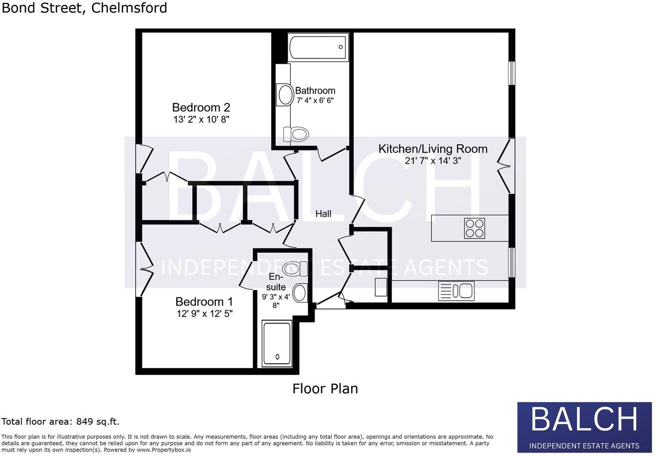 Bond Street (The Hub), Chelmsford, Essex, CM1 floorplan