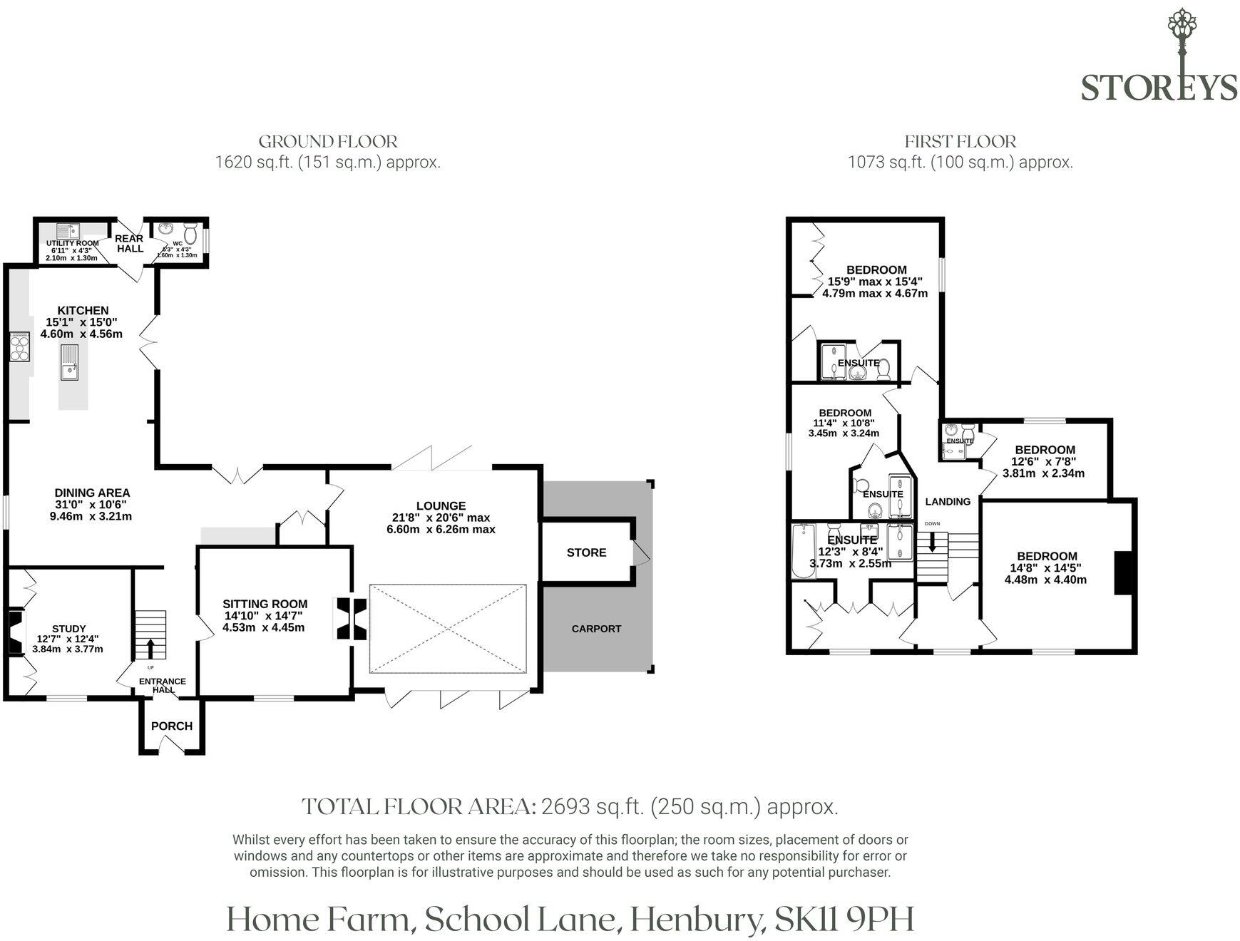 Home Farm School Lane, Henbury, SK11 9PH floorplan