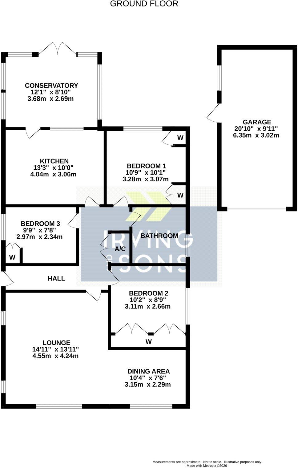 West Avenue, Three Legged Cross, Wimborne, Dorset, BH21 floorplan