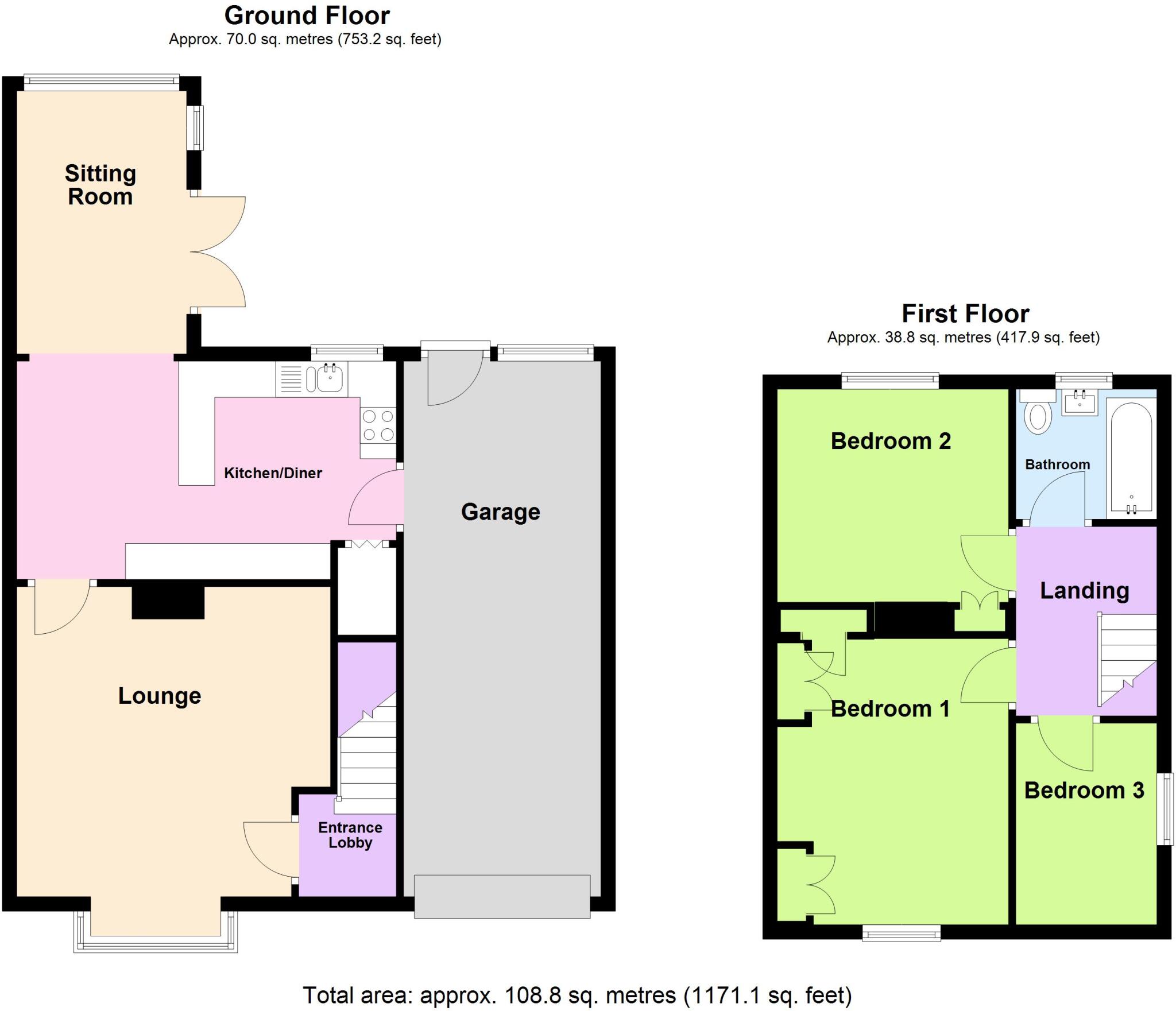 Rosemary Road, Wickersley, Rotherham, South Yorkshire, S66 floorplan