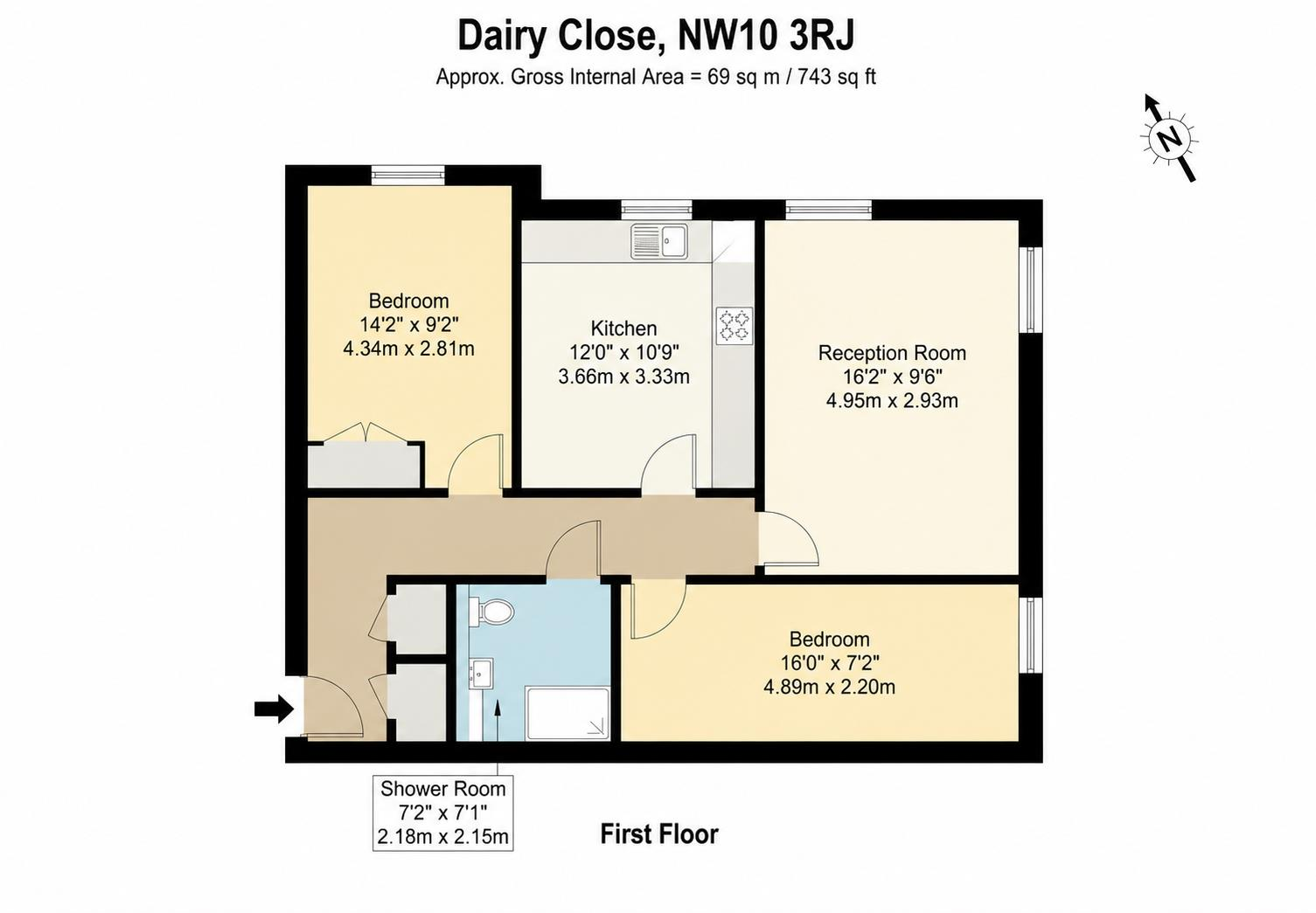 Park View Lodge, Dairy Close, Willesden, London, NW10 floorplan