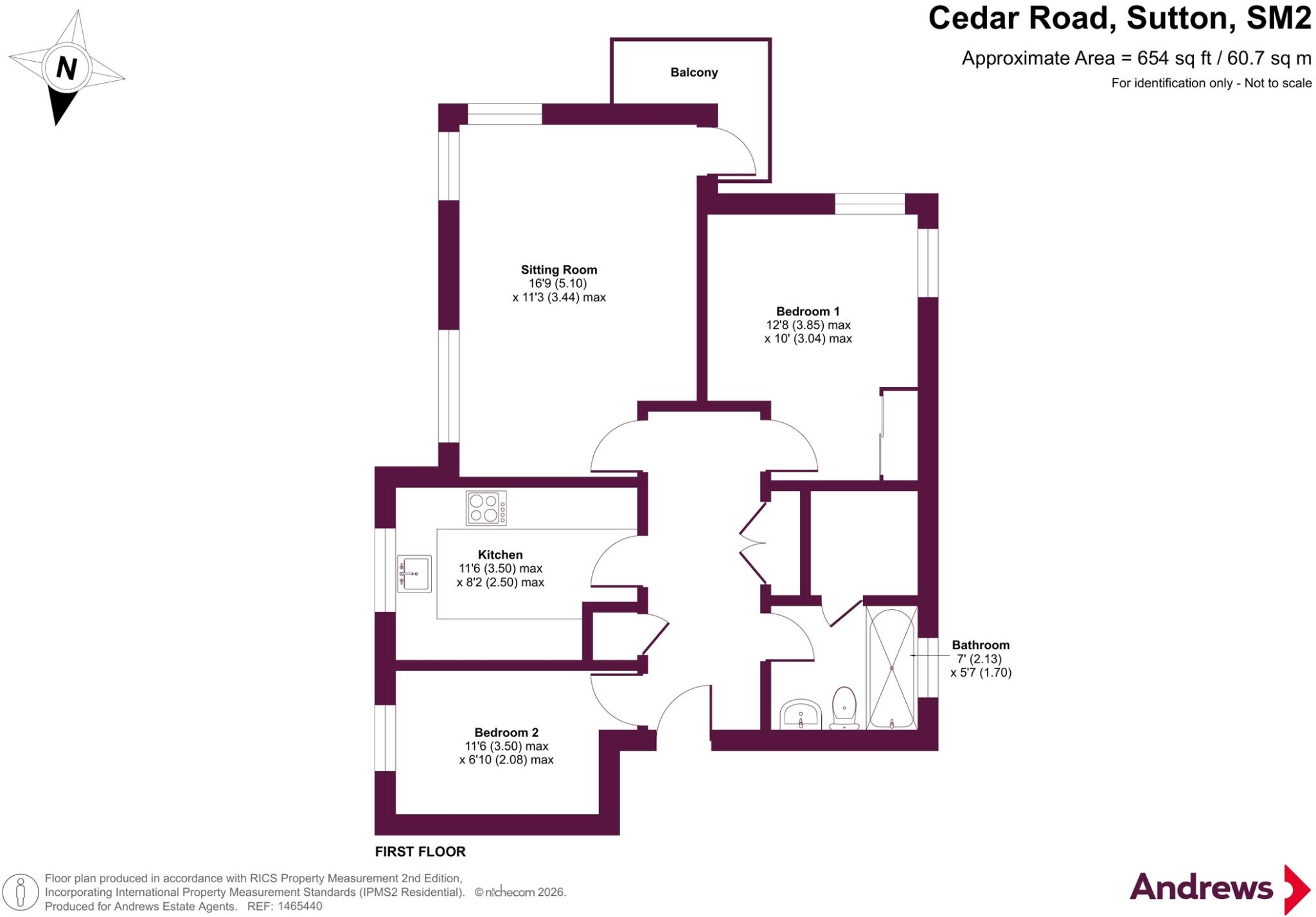 Cedar Road, Sutton, SM2 floorplan