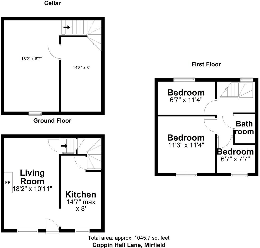 Coppin Hall Lane, Mirfield floorplan