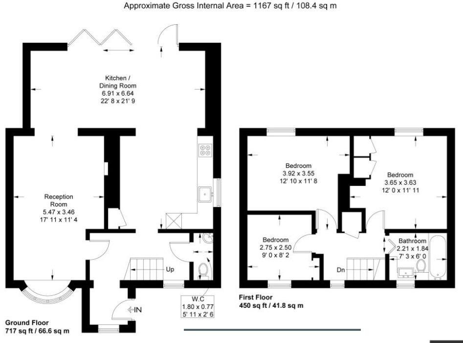 6, Barnard Road, Sawbridgeworth, CM21 floorplan