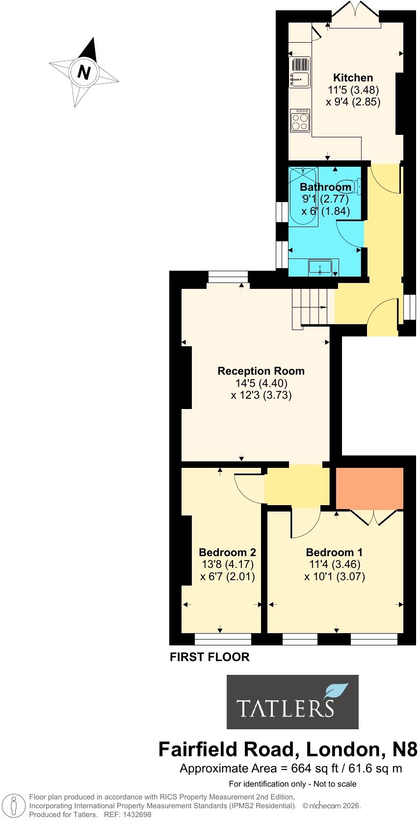 Fairfield Road, London, N8 floorplan