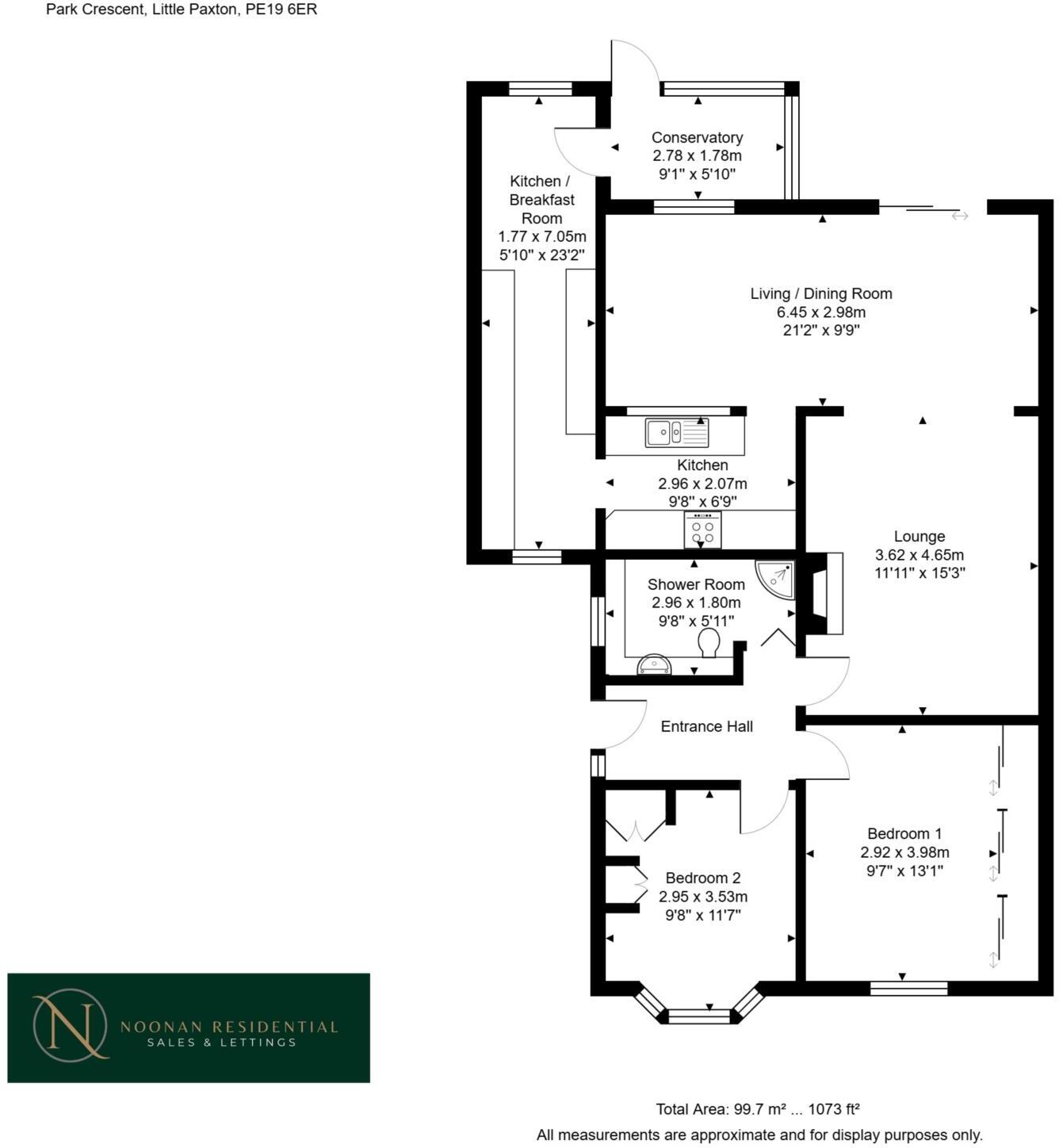 Park Crescent, Little Paxton floorplan