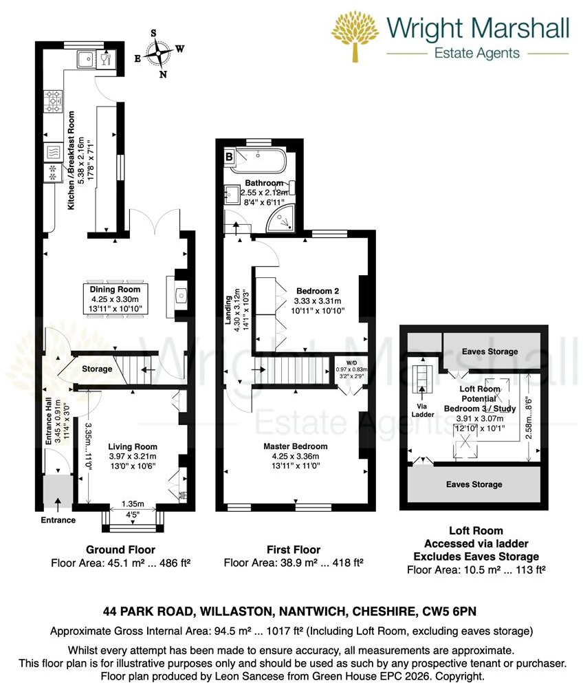 Park Road, Willaston, Cheshire floorplan