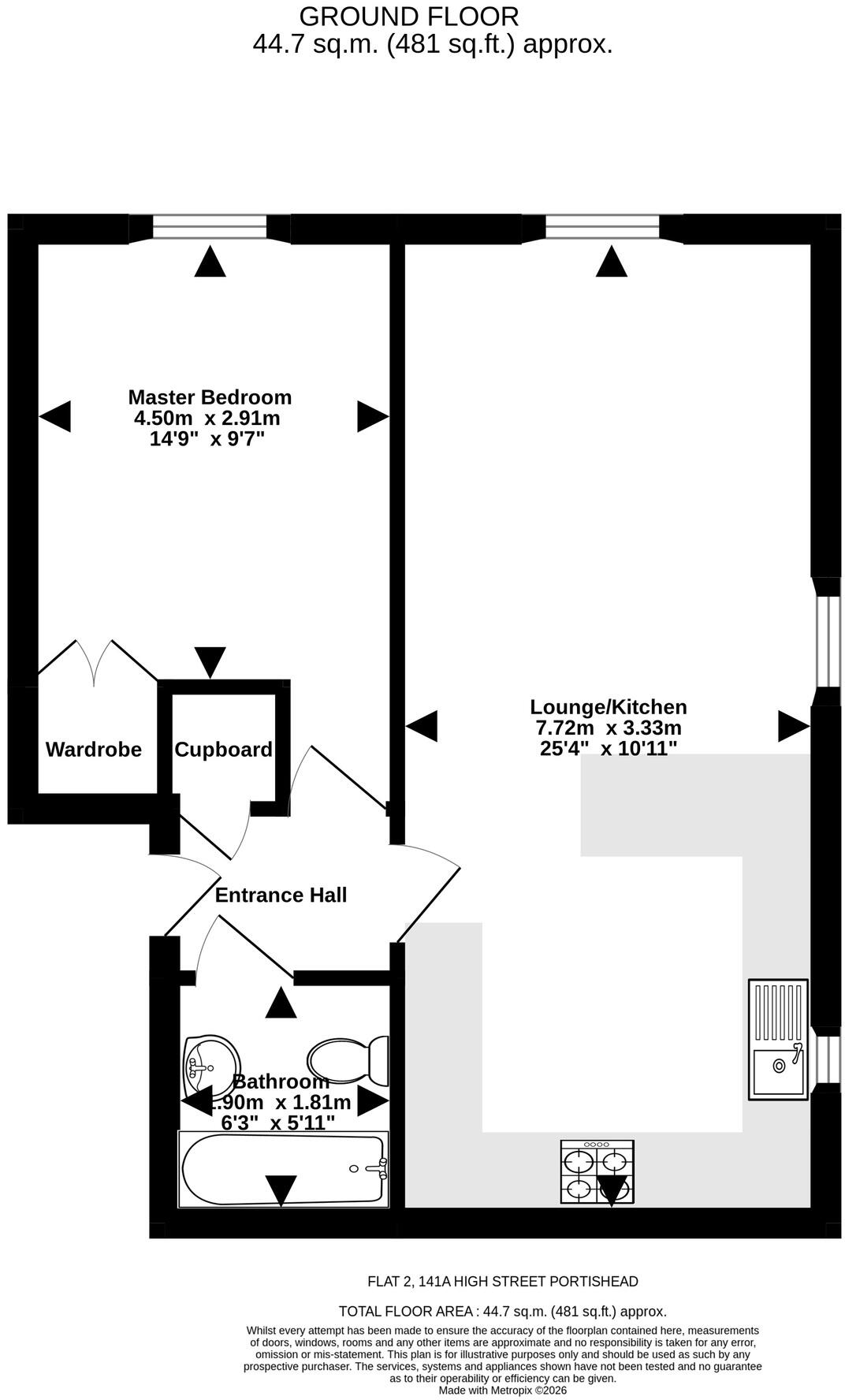 Flat 2, 141a, High Street, Portishead floorplan