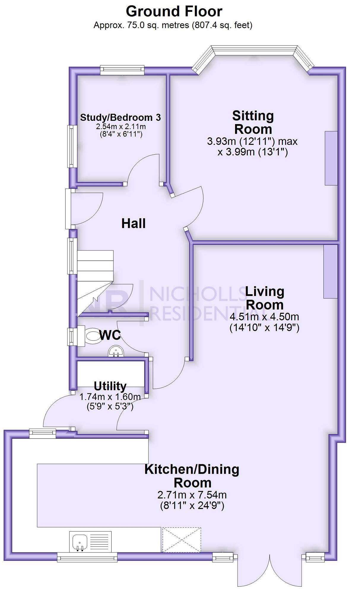 Whitehall Crescent, Chessington, Surrey. KT9 floorplan