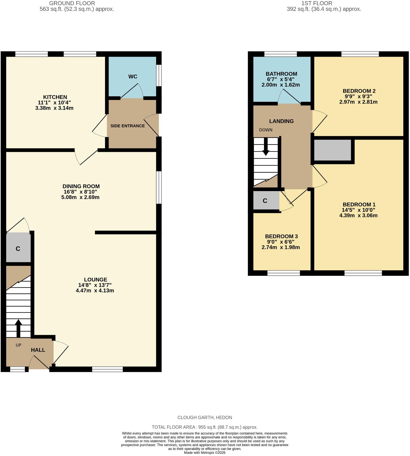 14, Clough Garth, Hedon, Hull, East Riding of Yorkshire, HU12 8LS floorplan