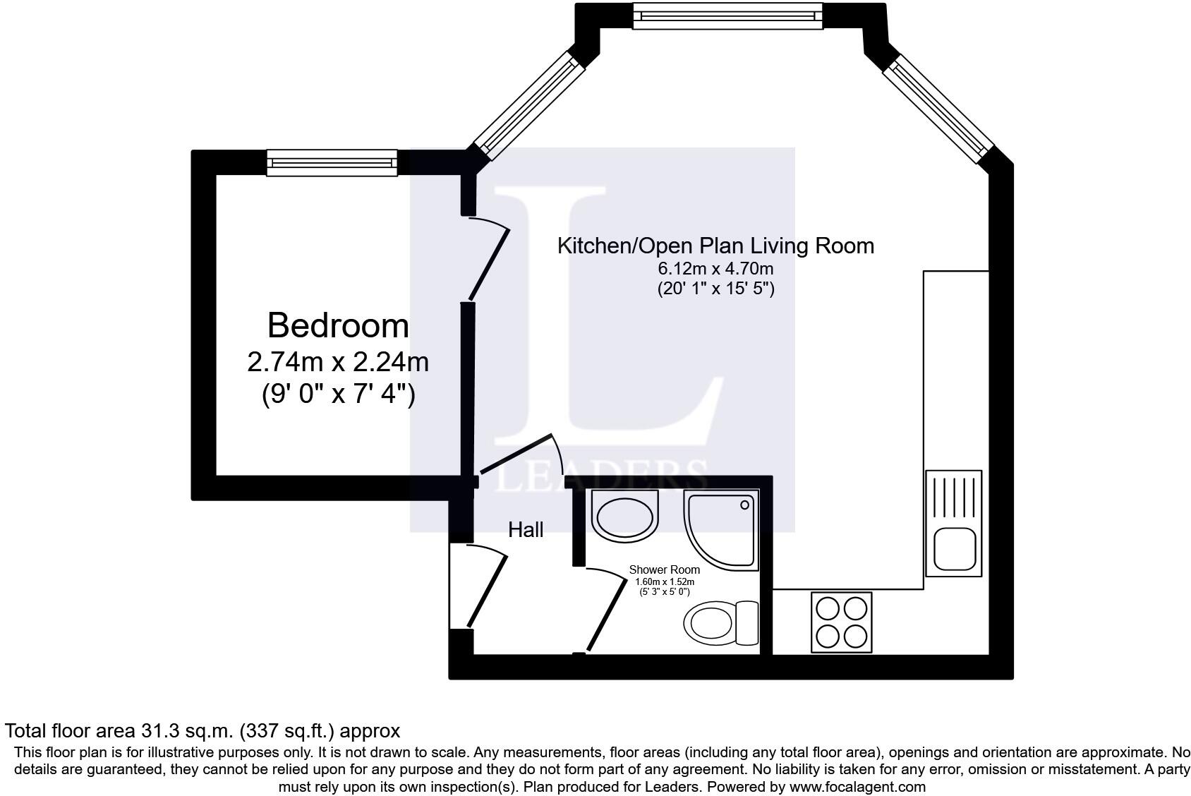 Compton House, 24 Compton Street, BN21 floorplan