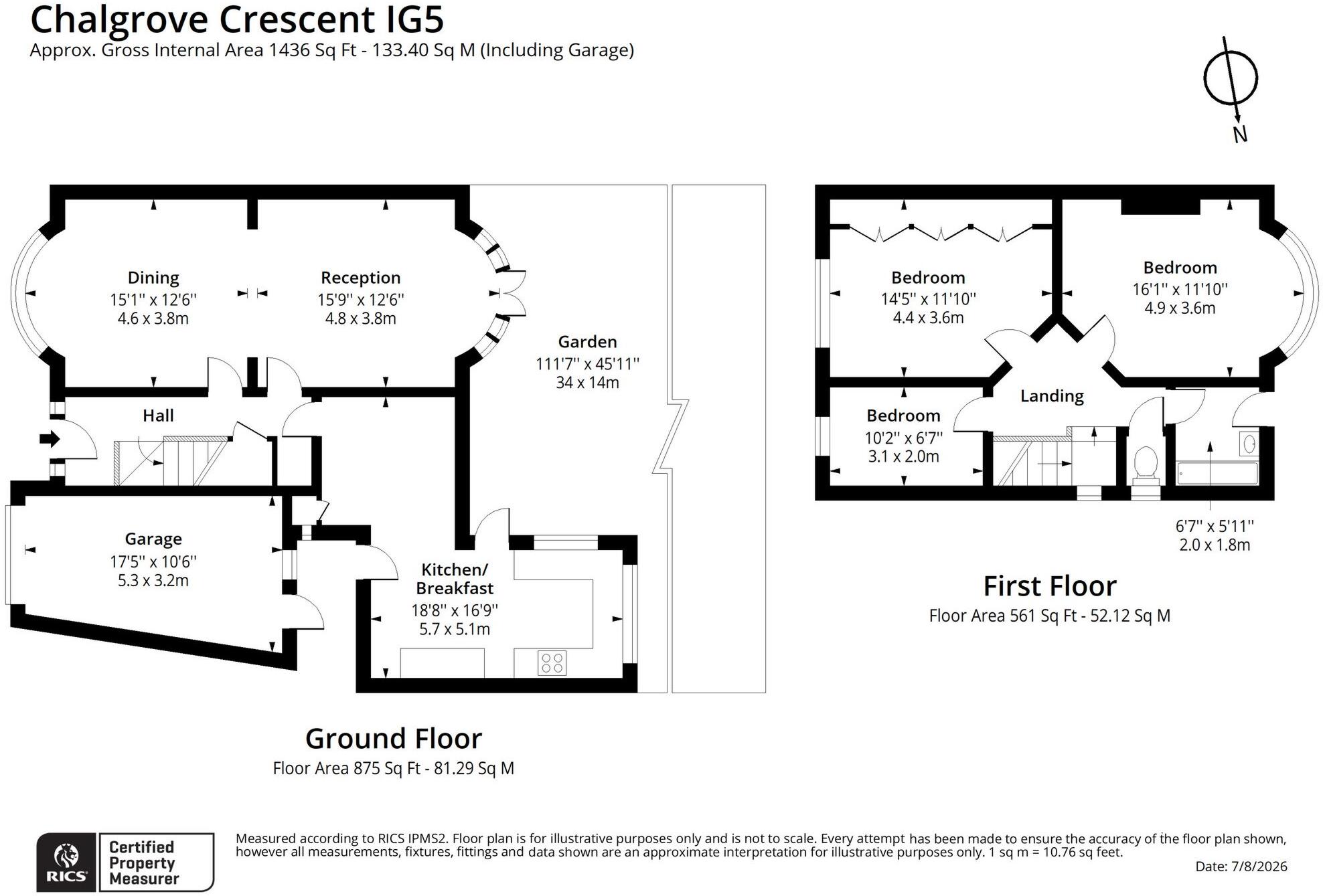 Chalgrove Crescent, Clayhall, IG5 floorplan