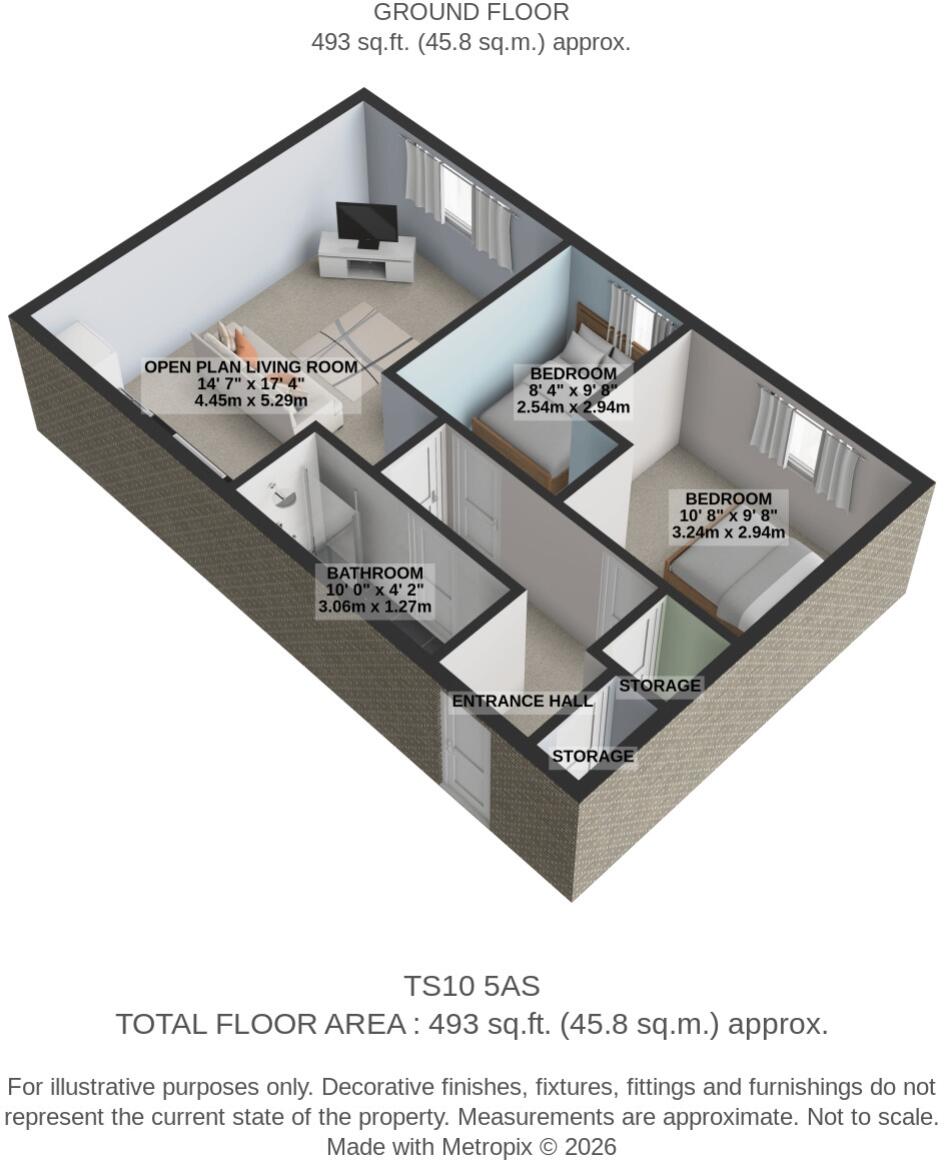 Crossley Apartments, Maxwell Place, Redcar, TS10 5AS floorplan