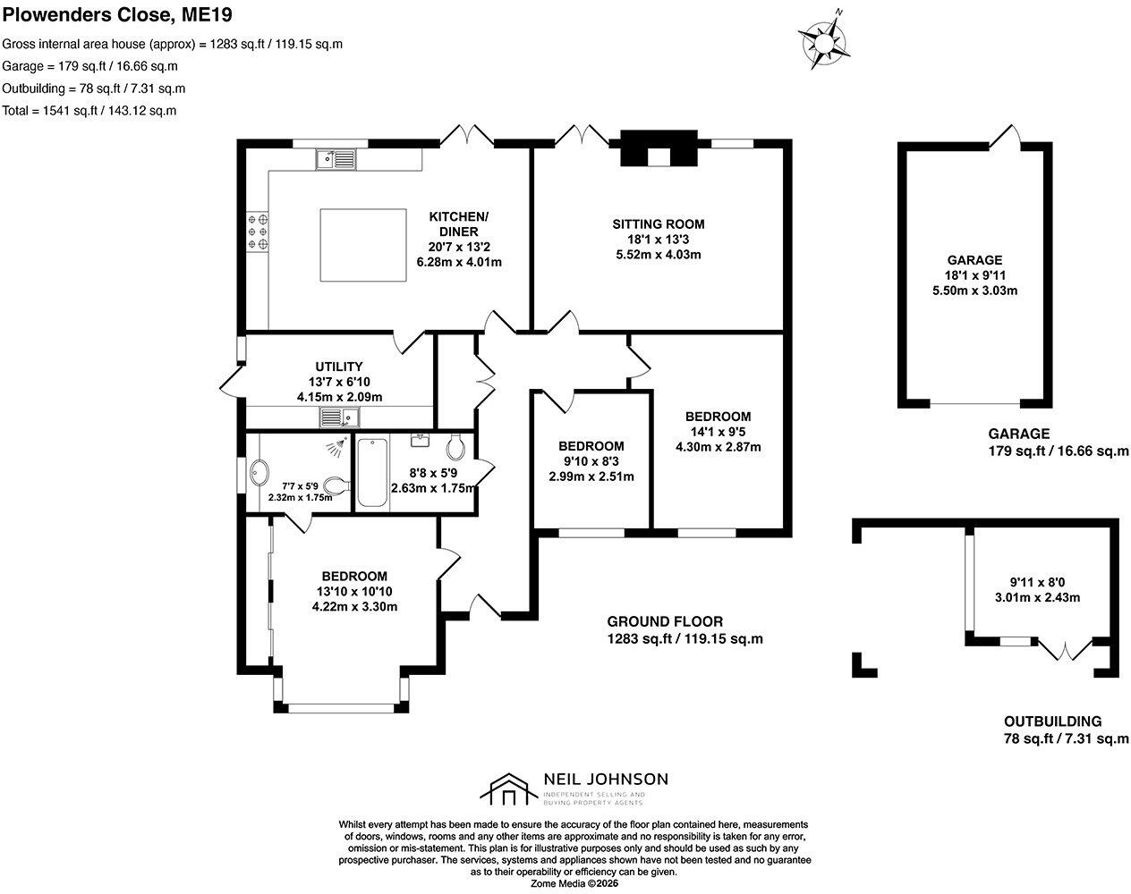 Plowenders Close, Addington, West Malling, ME19 5AX floorplan