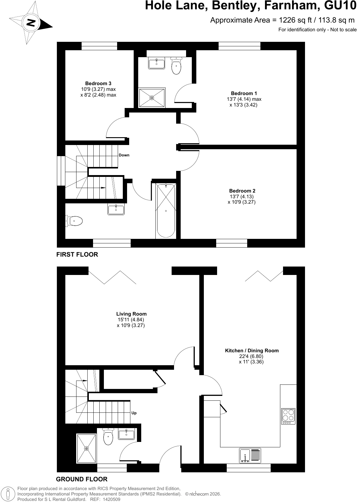 Hole Lane, Bentley floorplan