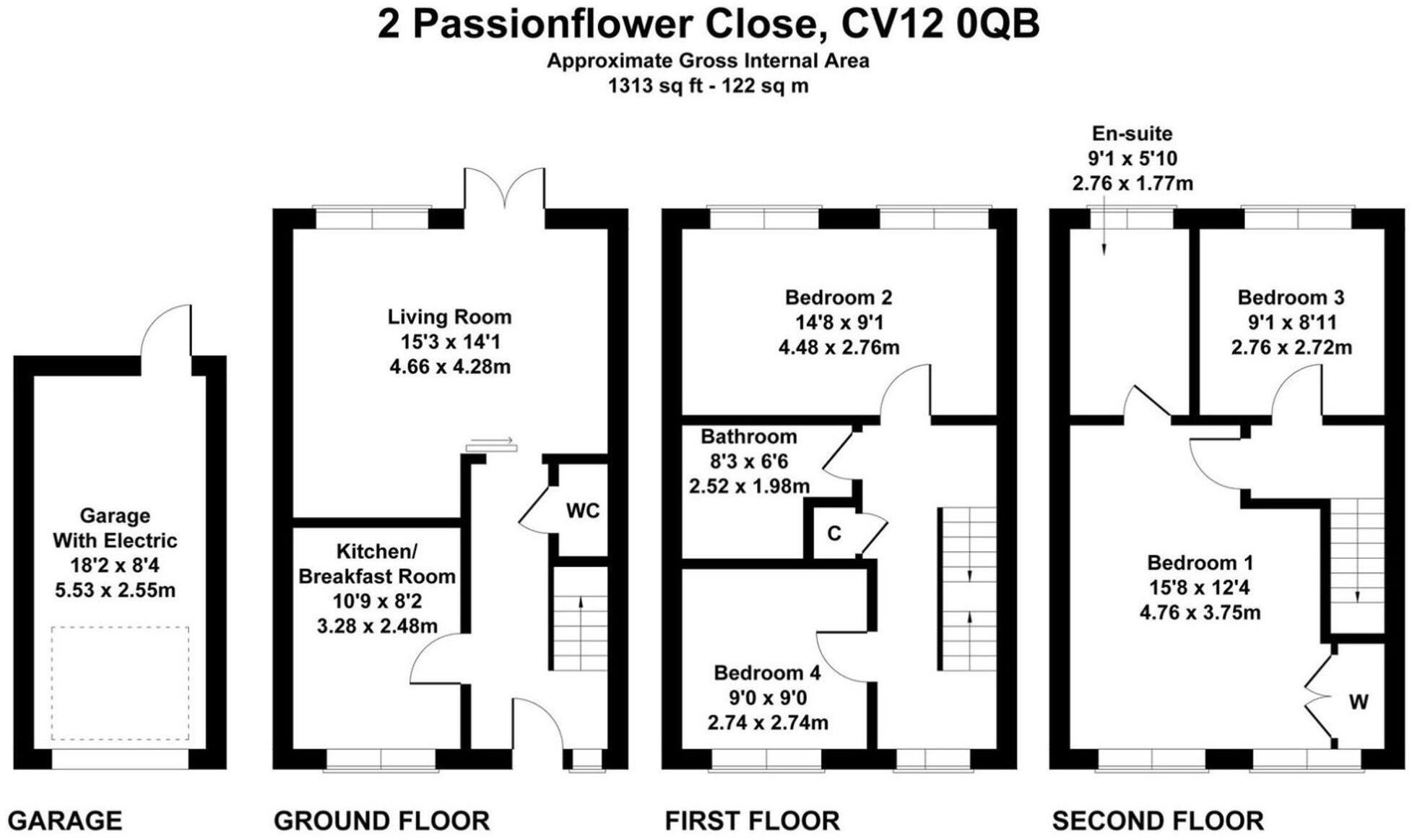 Passionflower Close, Bedworth, CV12 floorplan