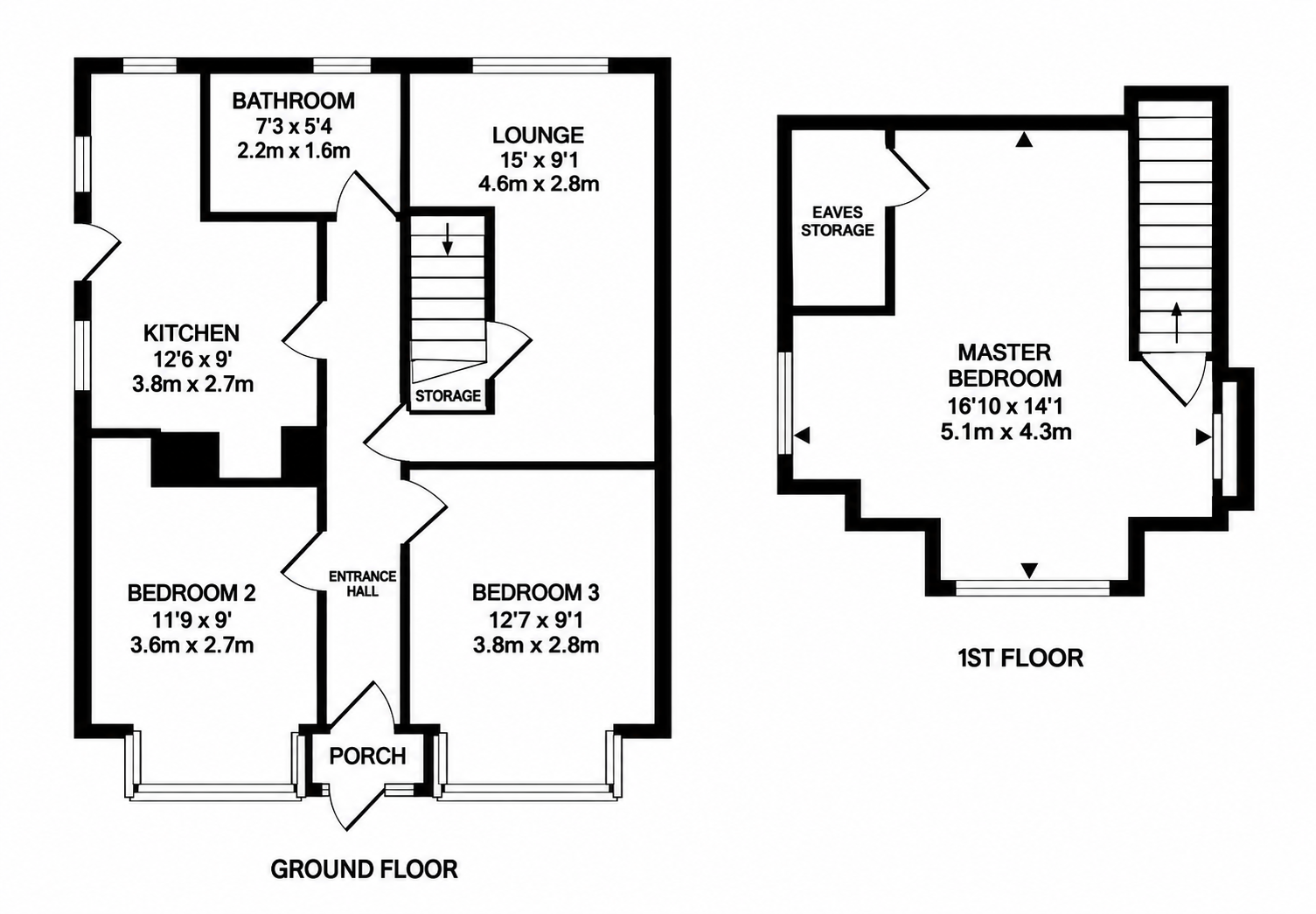 5 South Primrose Hill, Chelmsford, CM1 2RF floorplan