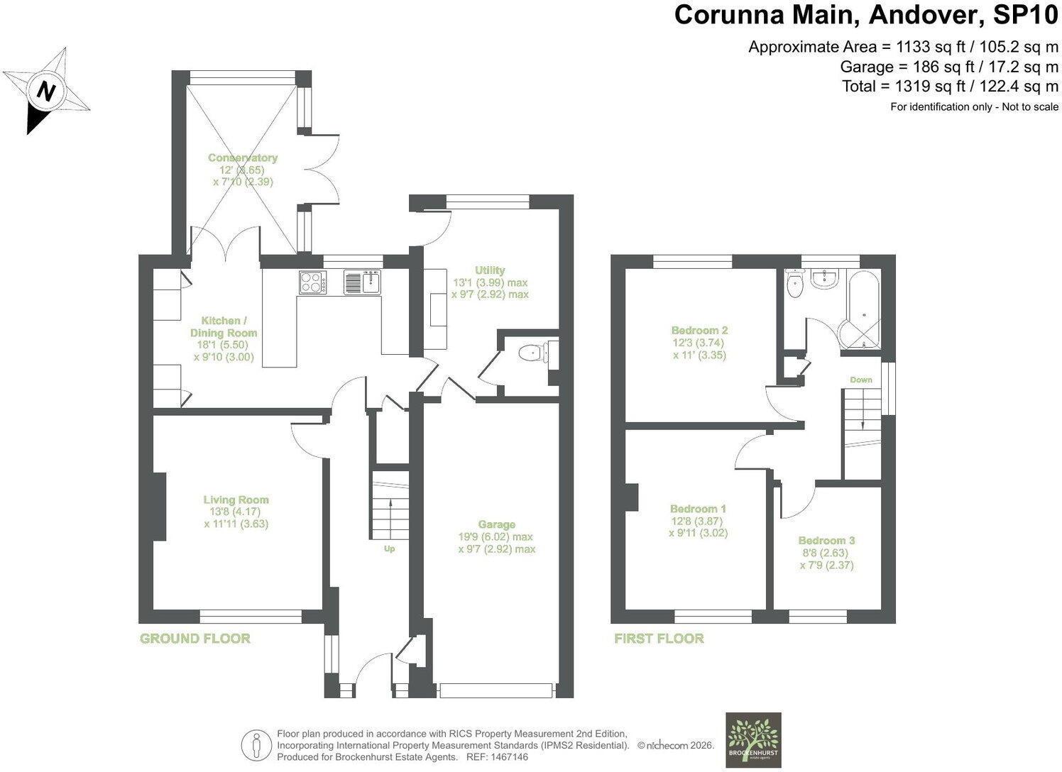 Corunna Main, Andover, SP10 1JF floorplan
