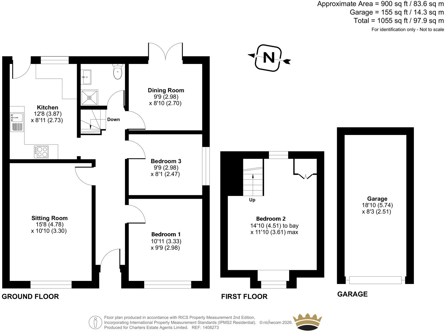 Trevose Close, Chandler's Ford, Eastleigh, Hampshire, SO53 floorplan