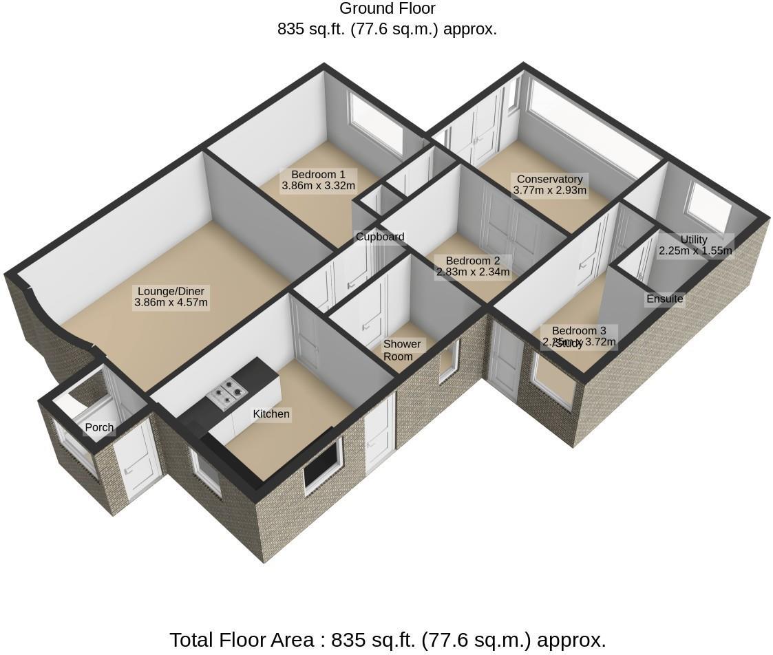 NO CHAIN - Livingstone Close, Rothwell, Kettering floorplan