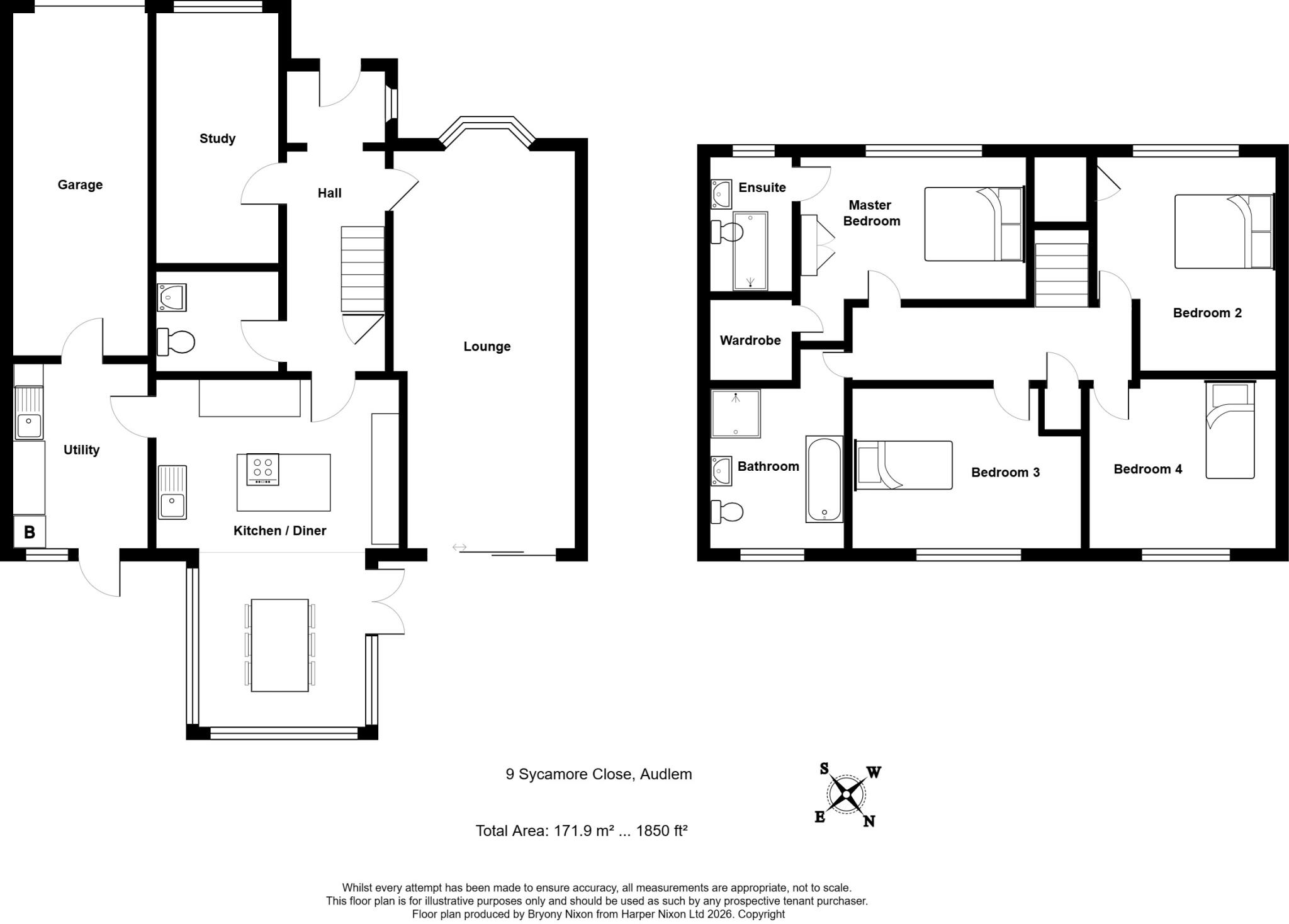 Sycamore Close, Audlem, Crewe, Cheshire, CW3 floorplan