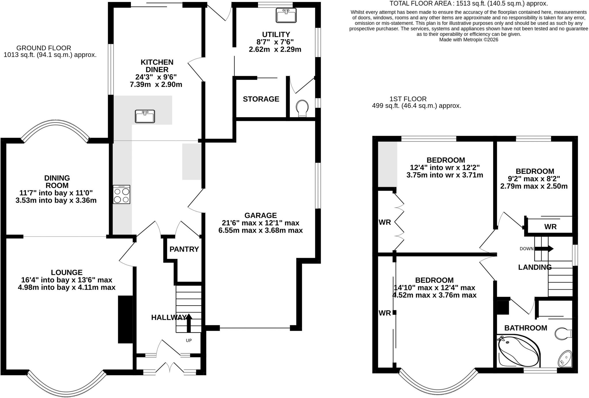 Broadway Close, Uphill, Lincoln floorplan