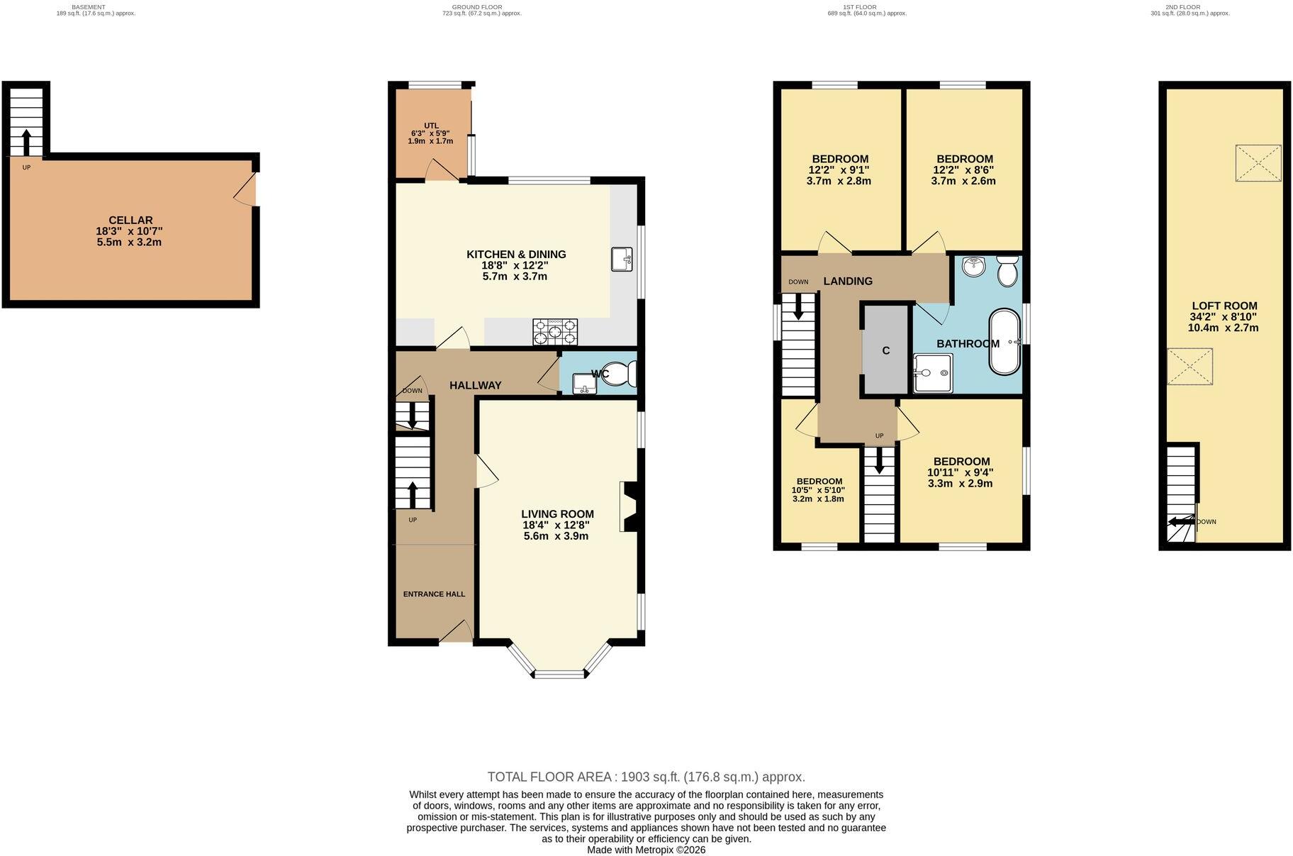 Rose Dale 5 Assarts Road WR14 4HW floorplan
