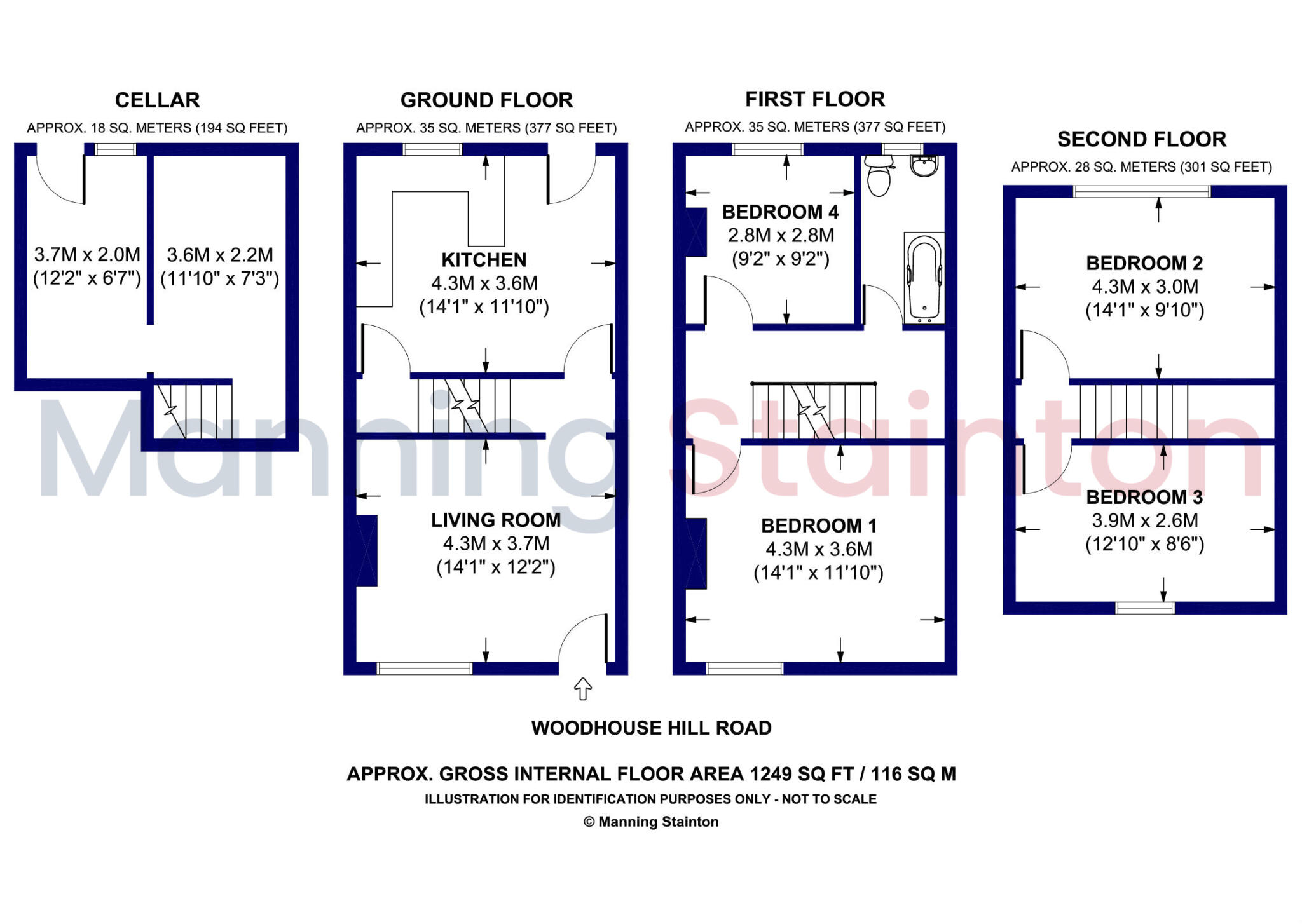 Woodhouse Hill Road, Leeds, West Yorkshire floorplan