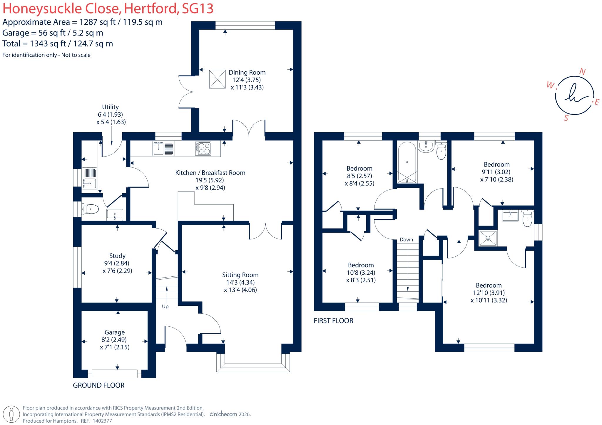 Honeysuckle Close, Hertford, SG13 floorplan