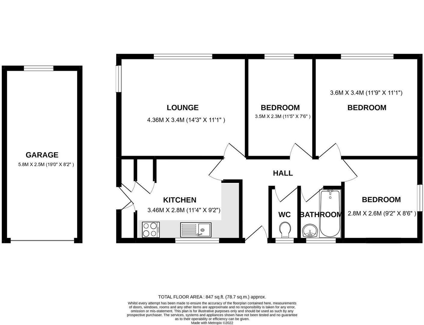 Helston, Detached bungalow on a large plot floorplan
