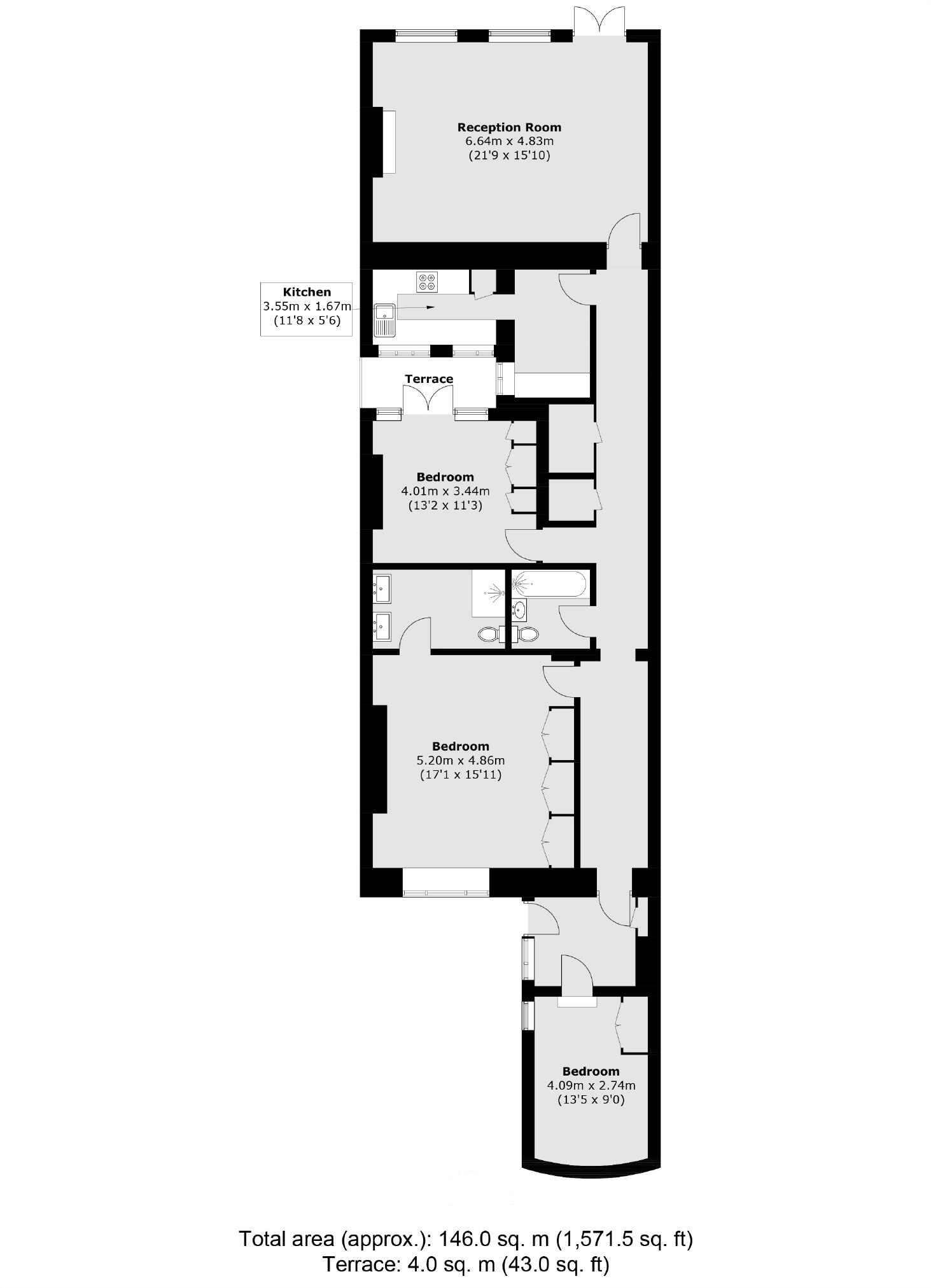 Warrington Crescent, Little Venice floorplan