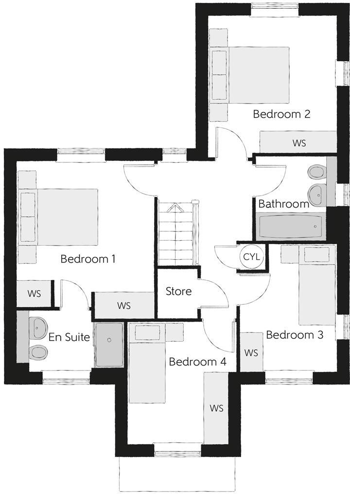 The Silversmith, Bacton floorplan