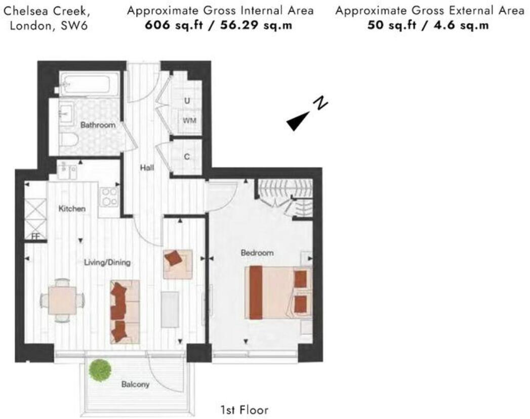 Savoy House, Chelsea Creek, Lockgate Road, Fulham, London floorplan