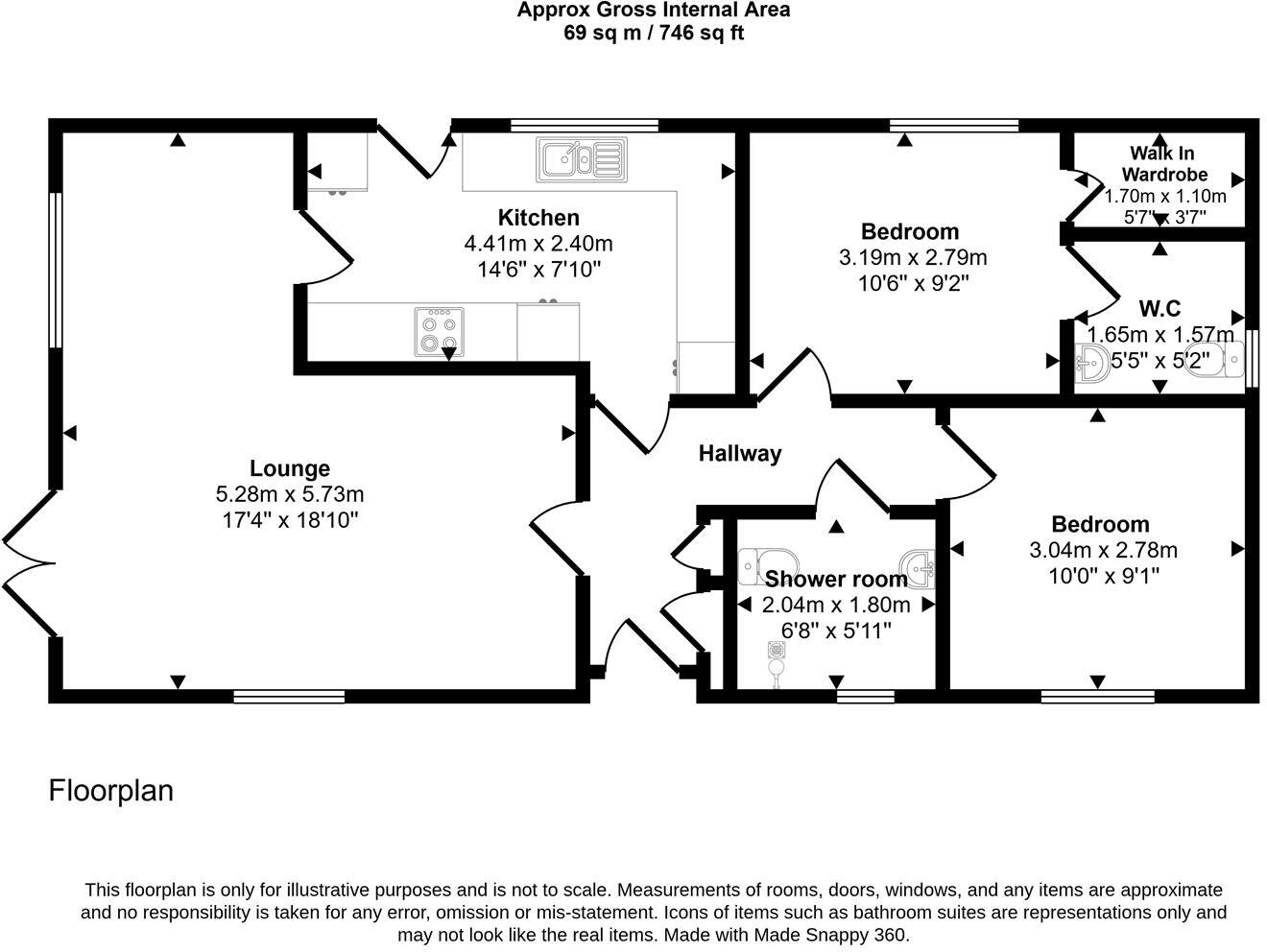 West Street, Whitland floorplan