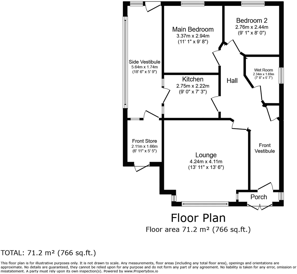 11 Molineaux Road, Rhyl, LL18 3UA floorplan
