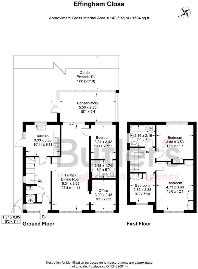 Effingham Close, Sutton floorplan