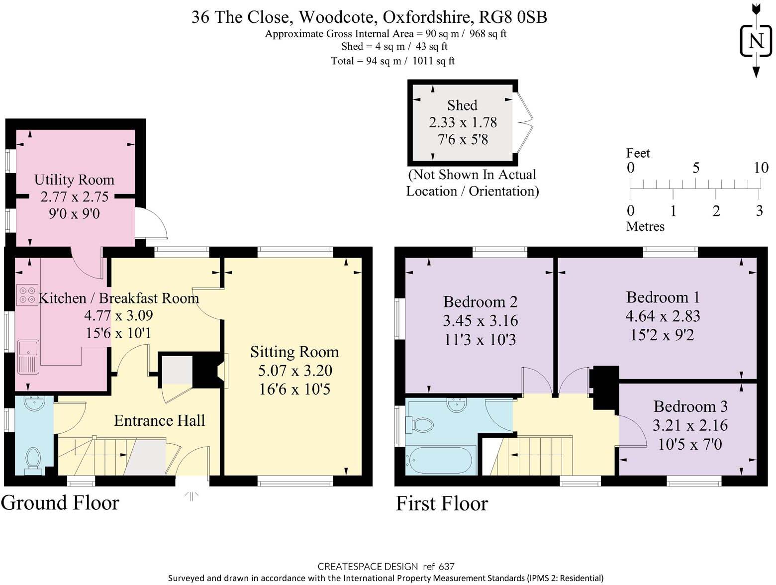 36 The Close, Woodcote floorplan