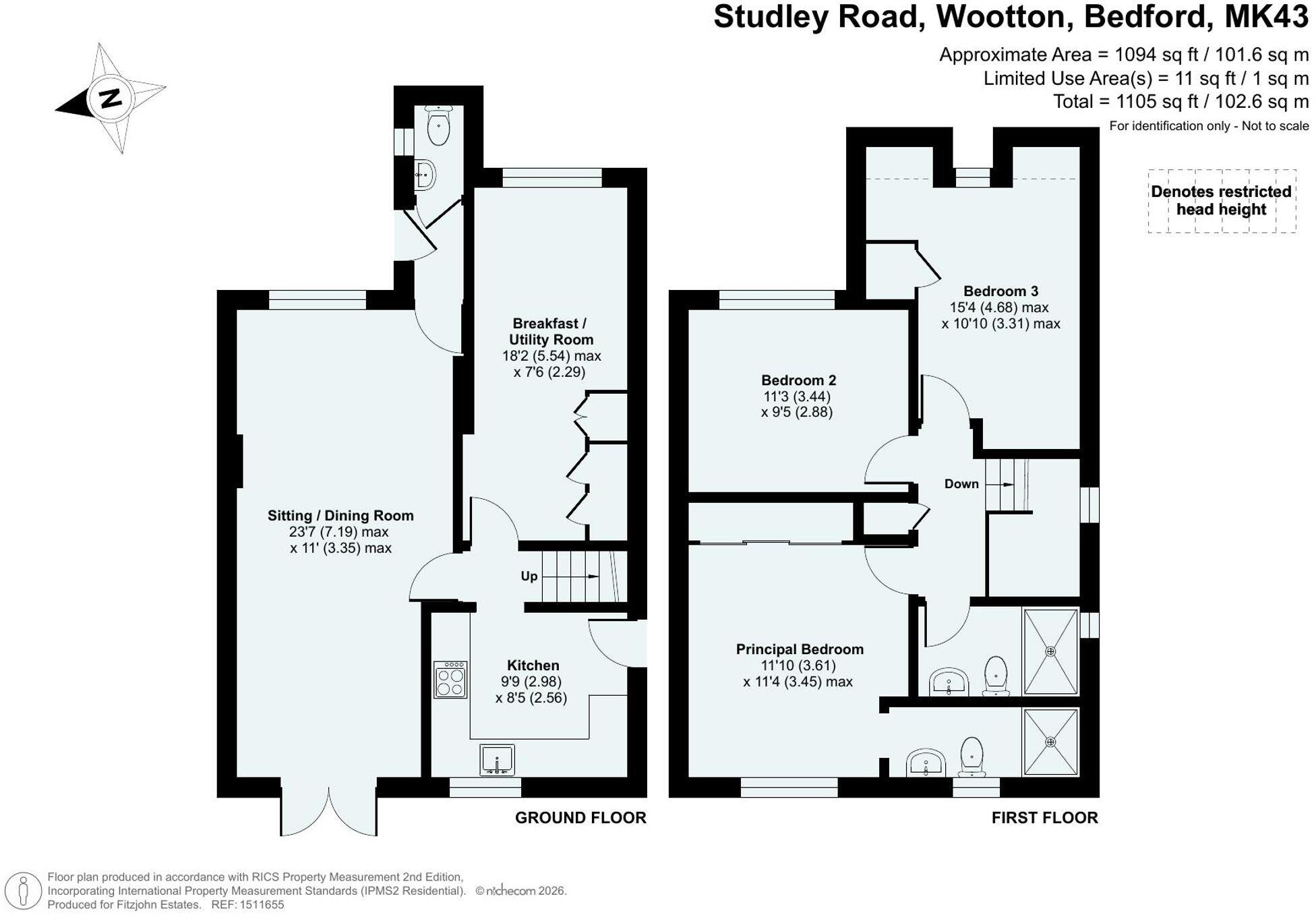 49, Studley Road, Wootton, MK43 floorplan
