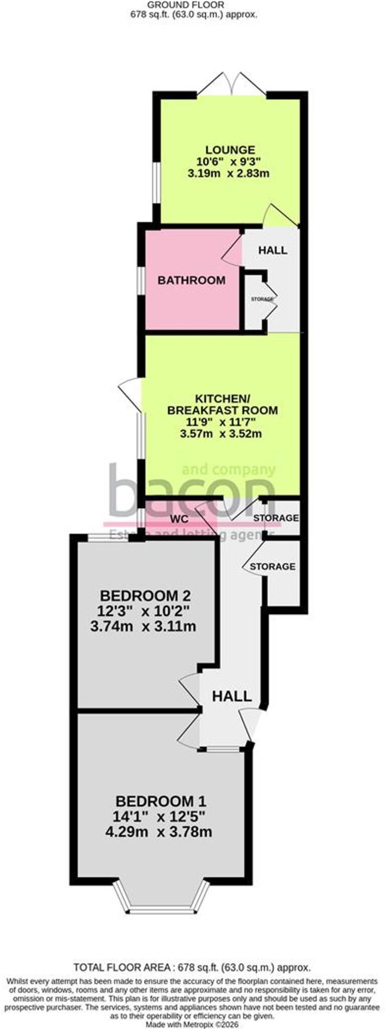 Canterbury Road, Worthing, BN13 floorplan