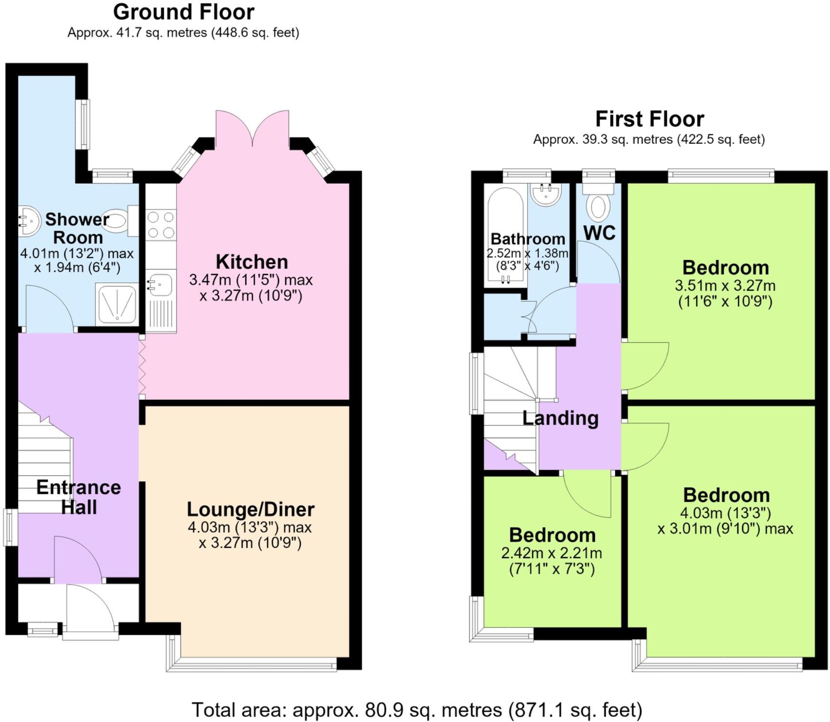 Roseway, Wellington, Telford, Shropshire, TF1 1JA floorplan