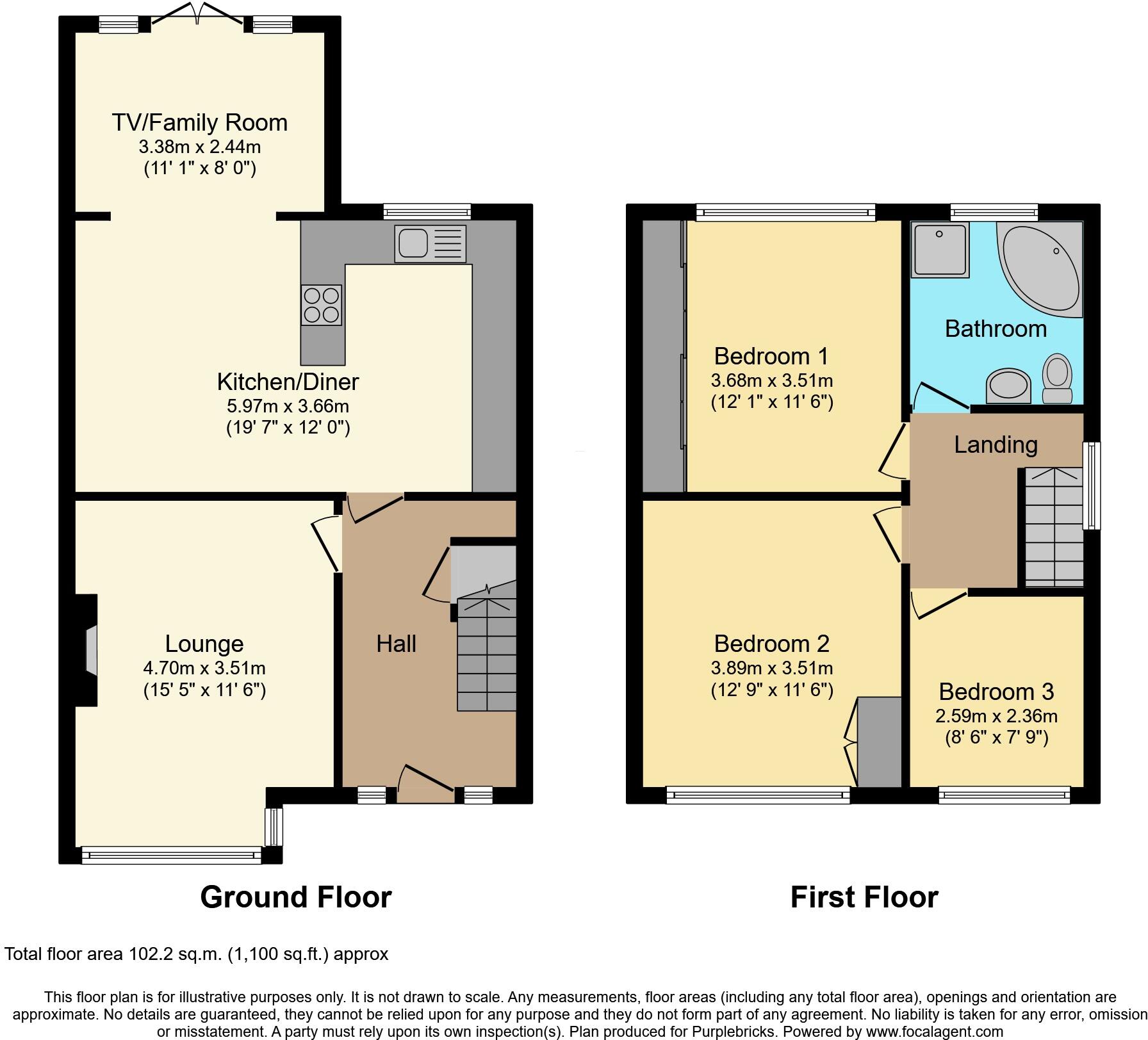 Sunny Bank Walk, Mirfield, WF14 floorplan