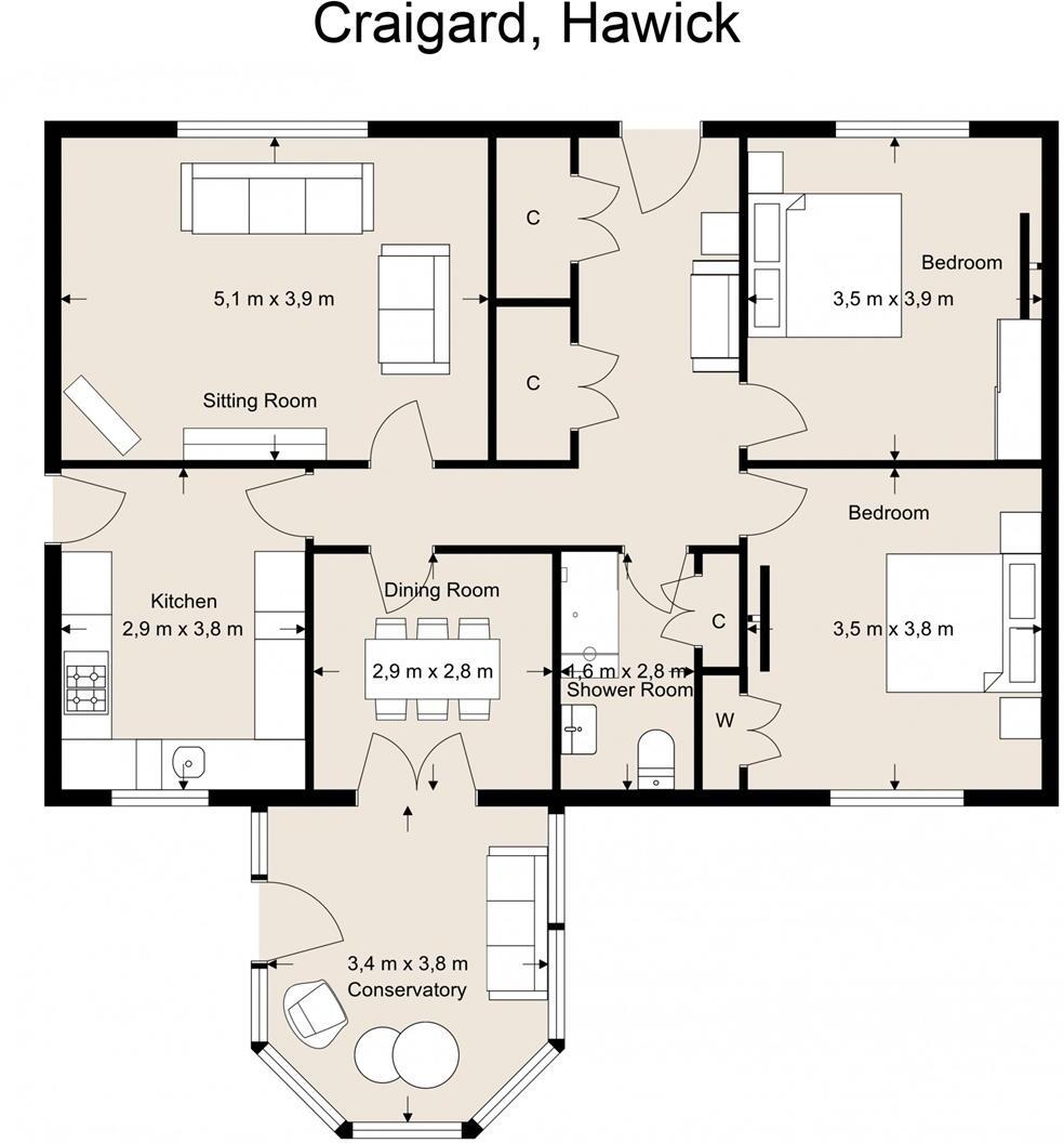 Wilton Hill Terrace, Hawick floorplan