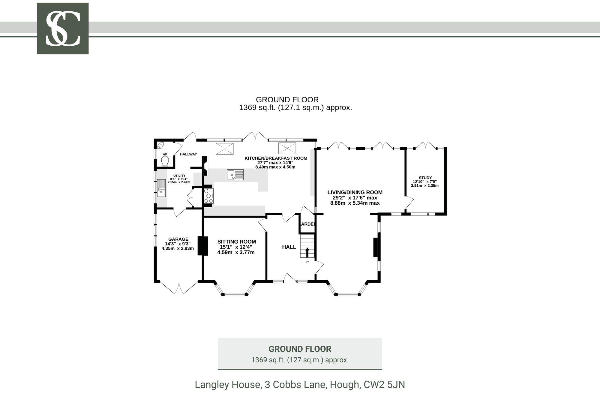 Langley House, 3 Cobbs Lane, Hough, CW2 5JN floorplan
