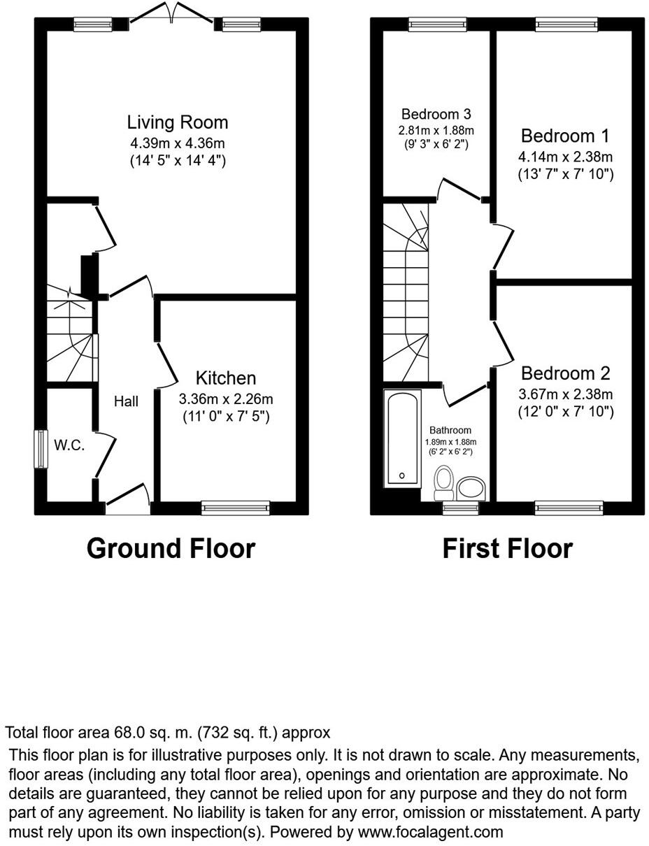 3 bedroom Semi Detached House in Stratford Drive, Prescot floorplan