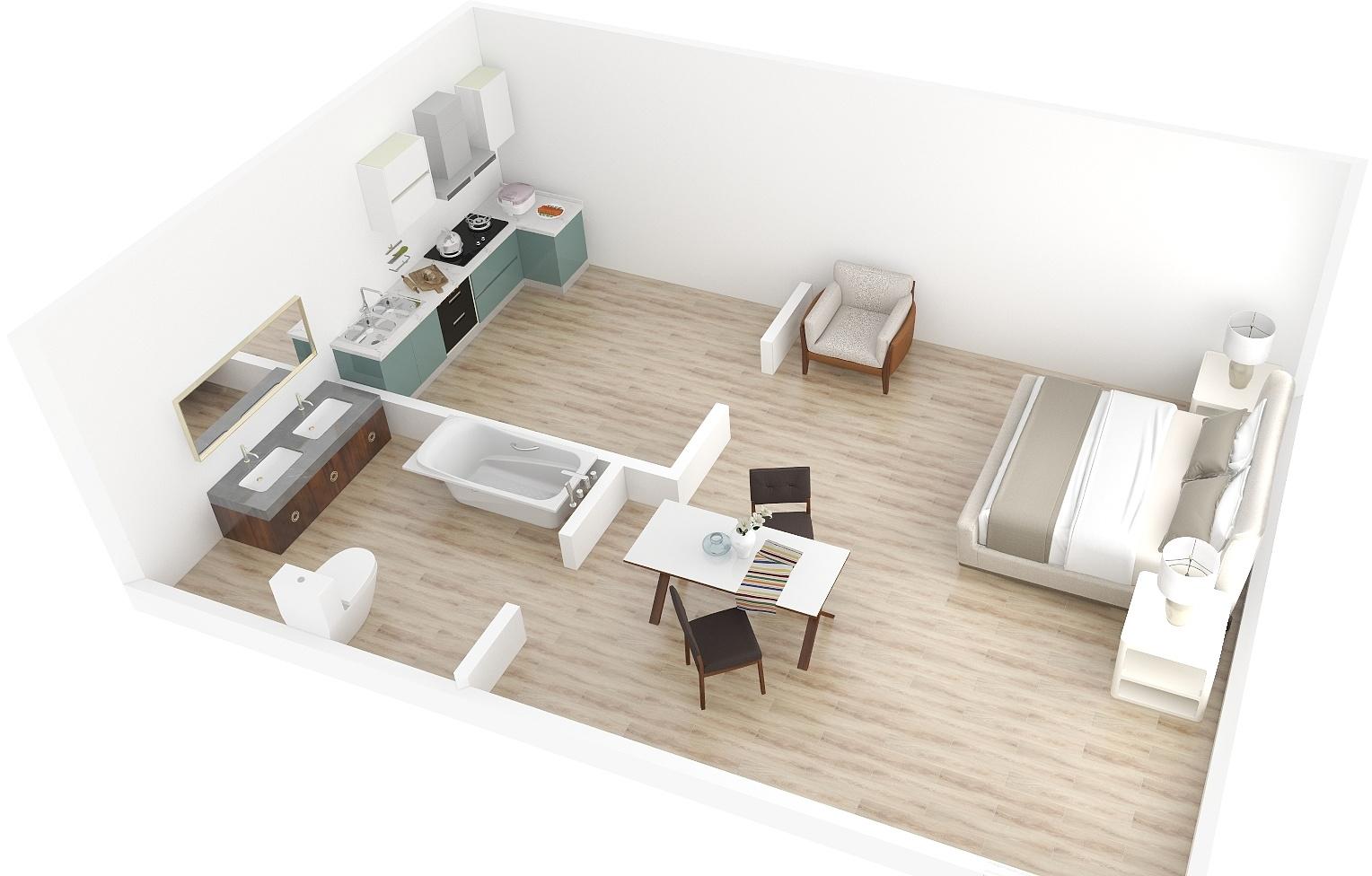 Premium Studio - North Hill Court, 47a North Road East, Plymouth, Devon, PL4 floorplan