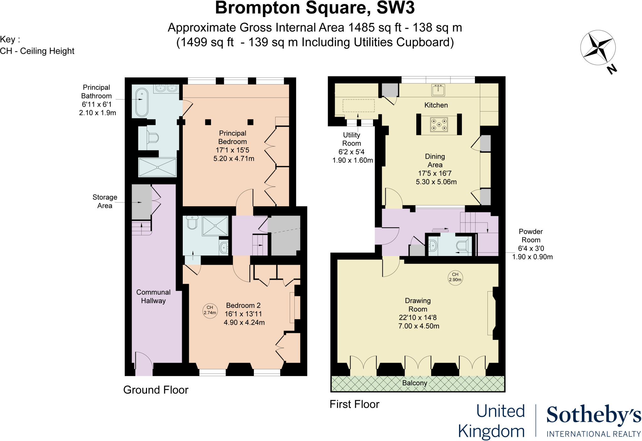 Brompton Square, Knightsbridge, London, SW3 floorplan