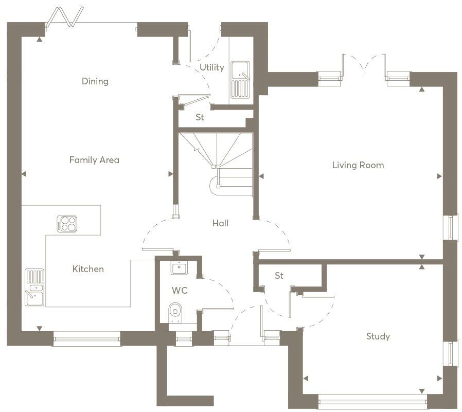 223 & 249 Ellenbrook, Stow Road, Moreton-In-Marsh, Gloucestershire, GL56 floorplan