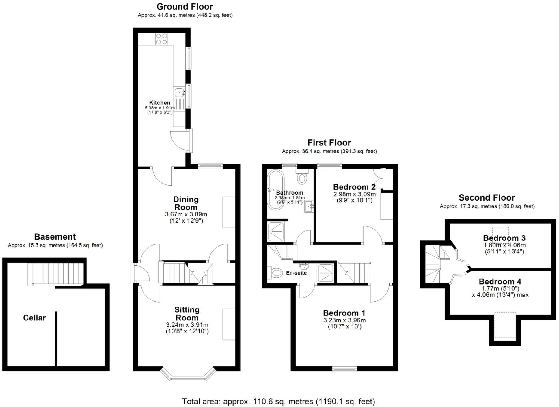 An Excellent Value 4 Bed Home, Centrally Located on West Carr Road floorplan
