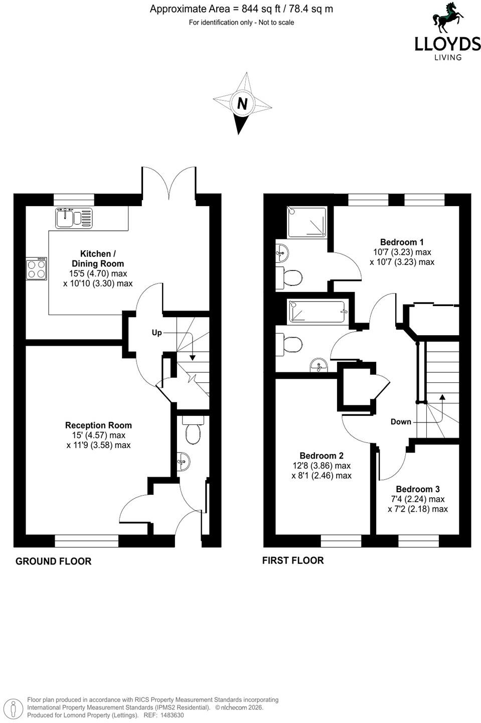 3 bedroom Semi Detached House in Talisker Road, Aylesford floorplan